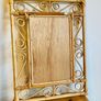Vintage 1970s Bamboo Rattan Wall Mirror French Riviera Boho Image 4