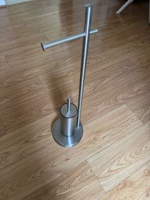 Standing Toilet Roll Holder, Stainless Steel Toilet brush