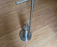 Standing Toilet Roll Holder, Stainless Steel Toilet brush