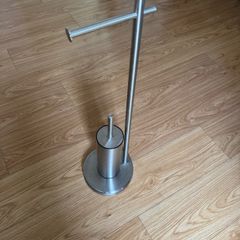 Standing Toilet Roll Holder, Stainless Steel Toilet brush