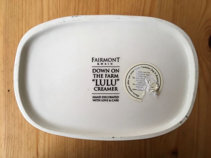 Fairmont & Main Lulu Cow Creamer NEW