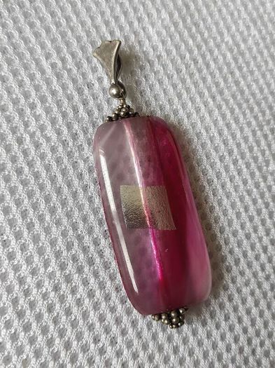 Sterling silver glass pendant