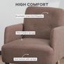 Upholstered Armchair, Brown Image 5