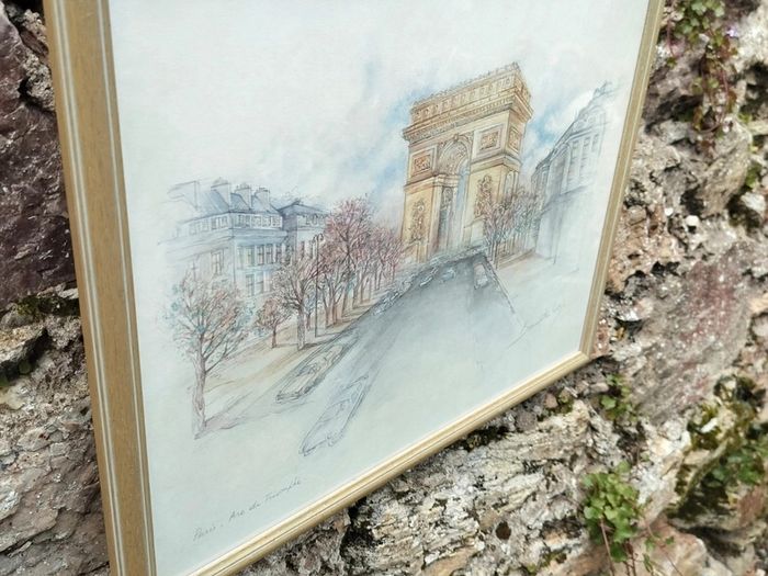 Watercolor Framed Painting By Bernadette Voz print