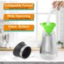 Brand New Salt and pepper shaker set, matte stainless steel with glass base, spice shaker Image 7