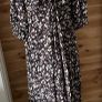 dress FatFace midi v neck 3-4 sleeves  size 16 brown floral pattern black beige BNWT Image 6