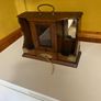 Edwardian oak/ brass  tantalus Original key . Spirits/ smokers caddy Image 2