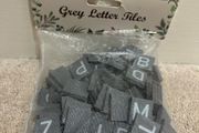 Grey Letter Craft Tiles