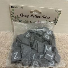Grey Letter Craft Tiles