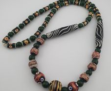 Antique Venetian Style Mix Glass Beads Necklace