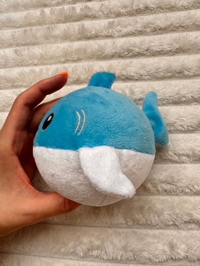 Blue white Shark Soft Plush approx. 10 cm. Used Please see photos