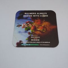 Bulmers Cider : Bulmers Always Begins With A Bee - Beer Mat/Coaster