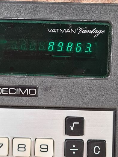 Vintage Decimo Vatman Vantage Electronic Calculator 1970's