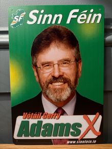 Gerry Adam's Tin Metal Sign