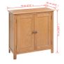 Sideboard 70x35x75 cm Solid Oak Wood Image 6