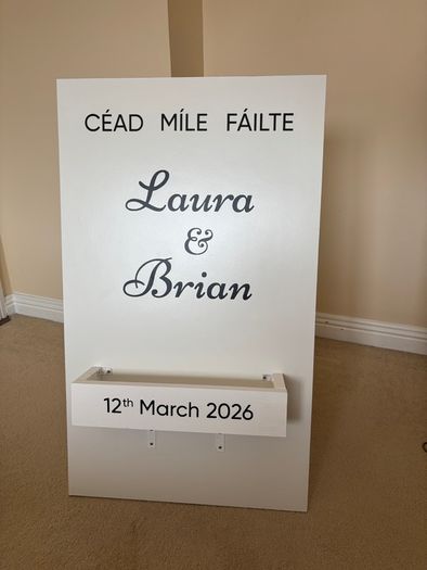 Wedding Sign with flower box
