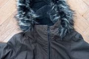 BENCH Khaki fur rimmed hood jacket