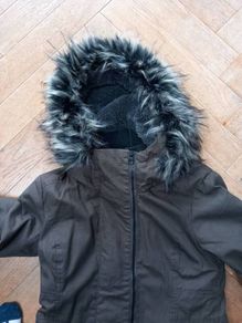 BENCH Khaki fur rimmed hood jacket