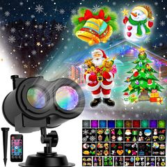 Christmas Projector Lights Outdoor, 2-in-1 Moving Patterns Landscape Lights 30 HD Effects ( 3D Ocean Wave & Patterns) Projection Light for Xmas Halloween Party Garden Decorations (FREE POSTAGE)