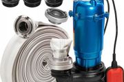 Heavy Duty Flood &amp; Sewage Water Pond Drain Septic Sump Cesspool Grinding Pump with 20m or 30m FIRE Hose (with Float Switch)
