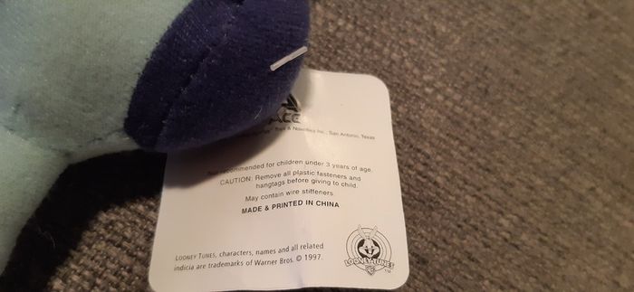 Road Runner Genuine Loonley Tune Brand New 1997 Plush Toy Warner Brothers