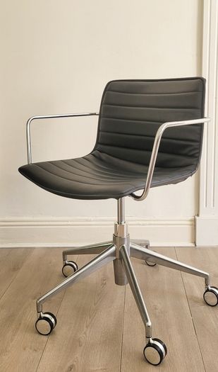Vintage Office Chair Leather Designer Italian by Arper