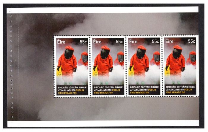 2012 Ireland 150th Anniversary of the Dublin Fire Brigade (DFB) Commemorative Stamp Booklet Mint Never Hinged (MNH)