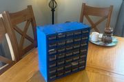 Vintage Raaco Industrial Bank of Drawers