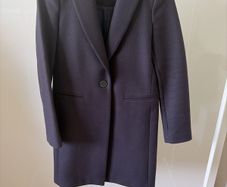 3/4 length navy Zara coat