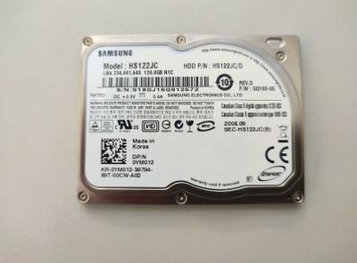 Samsung Spinpoint 120GB Internal 5400RPM 1.8" HDD