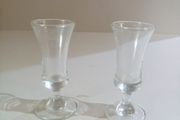 Vintage Shot Glasses /Stemmed Sherry Glasses x 2