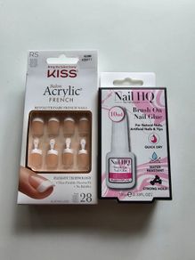 KISS Acrylic French Nails And Nail Glue