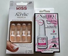 KISS Acrylic French Nails And Nail Glue