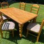 Solid table and 6 chairs. Good condition Image 2
