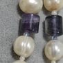 Natural pearls and amethyst stone Image 2