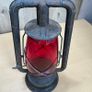 Vintage Dietz Monarch Kerosene Railway Lantern Red Glass Globe -For Restoration PROP Image 10