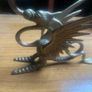 2 Antique solid brass  Dragon  candle sticks Image 3