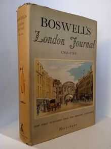 Boswell's London Journal 1762-1763 by James Boswell and Frederick A. Pottle (HQ511)