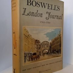Boswell's London Journal 1762-1763 by James Boswell and Frederick A. Pottle (HQ511)