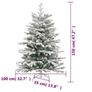 Artificial Hinged Christmas Tree with Flocked Snow 150 cm Image 8