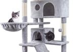 Cat Tree, 151cm Cat Scratching Post Stable Cat Tower for Large Cat, Activity Centre Cat Climbing Tree with 2 Cat House, Hammock, 4 Sisal Posts, Ladder, and Rest Place for Indoor Cat (FREE POSTAGE)