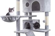 Cat Tree, 151cm Cat Scratching Post Stable Cat Tower for Large Cat, Activity Centre Cat Climbing Tree with 2 Cat House, Hammock, 4 Sisal Posts, Ladder, and Rest Place for Indoor Cat (FREE POSTAGE)