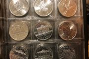 9 x 1 oz Silver Maple and Philharmonic See Description