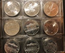 9 x 1 oz Silver Maple and Philharmonic See Description