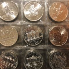 9 x 1 oz Silver Maple and Philharmonic See Description