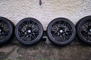R19 5x120 BMW Style 666M staggered alloy wheels with good tyres + TPMS