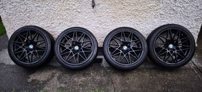 R19 5x120 BMW Style 666M staggered alloy wheels with good tyres + TPMS