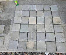 Sandstone Cobble Stone Paving - 204 Square Yards