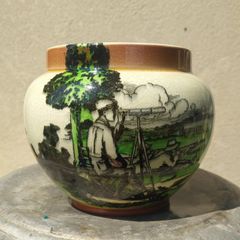 Empire Ware vase (rifle shooting scene)