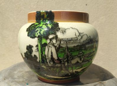 Empire Ware vase (rifle shooting scene)